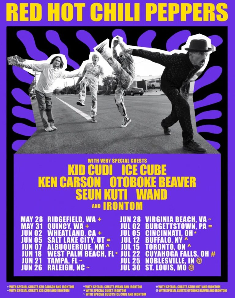 Red Hot Chili Peppers touring with Ice Cube, Kid Cudi, Ken Carson and More