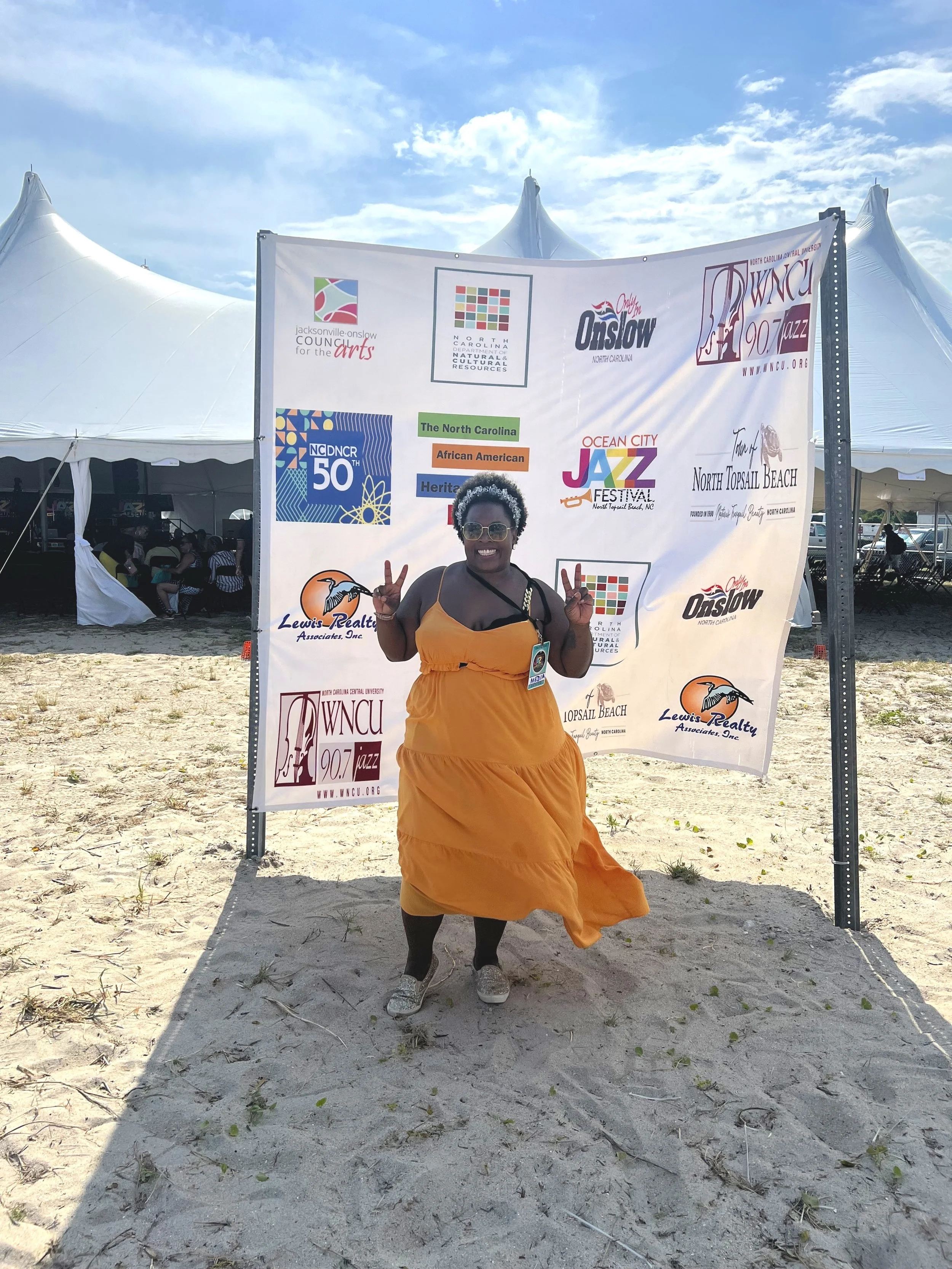 Leslie at Ocean City Jazz Festival, a festival for Black Culture
